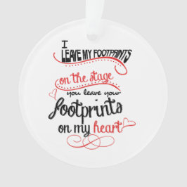 Dance Teacher - Voetafdrukken op het hart Ornament