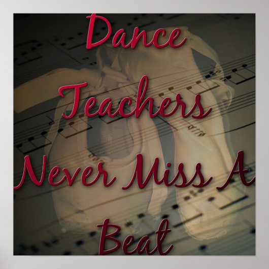 Dance Teachers doen nooit een Beat Poster (Voorkant)