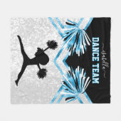 Dance Team Baby Blue, Black and White Fleece Blan (Voorkant (Horizontaal))