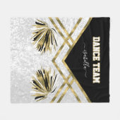 Dance Team Black, White en Gold Fleece Blanket (Voorkant (Horizontaal))