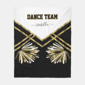 Dance Team Black, White en Gold Fleece Blanket Deken (Voorkant)