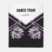 Dance Team Black, White en Paars Fleece Blanket Deken (Voorkant)