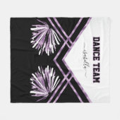 Dance Team Black, White en Paars Fleece Blanket Deken (Voorkant (Horizontaal))
