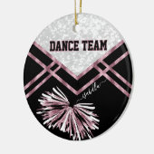 Dance Team Black, White en Roze Rose Keramisch Ornament (Links)