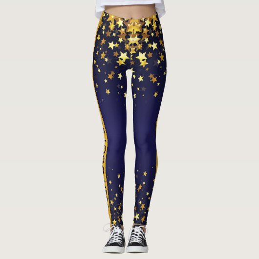 Dance Team Cheerleader Drill Custom Logo Leggings (Voorkant)