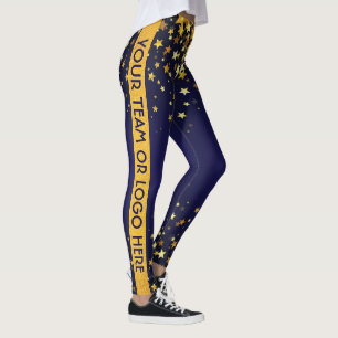 Dance Team Cheerleader Drill Custom Logo Leggings