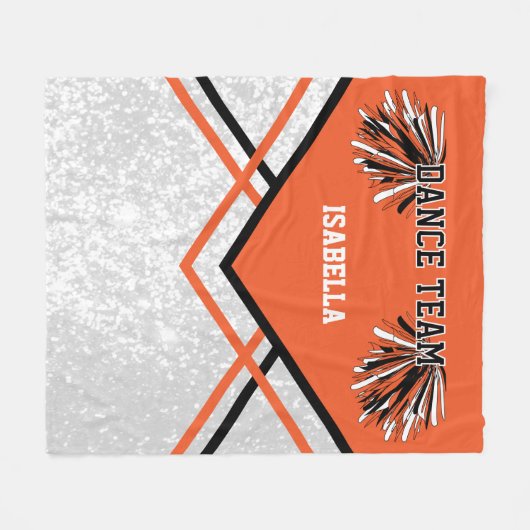 Dance Team Oranje Fleece Blanket Deken (Voorkant (Horizontaal))