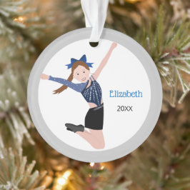 Dance Team Performer met Brown Hair Ornament
