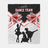 Dance Team Red, Black en White Fleece Blanket (Voorkant)