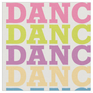 Dance Text Pattern Stof