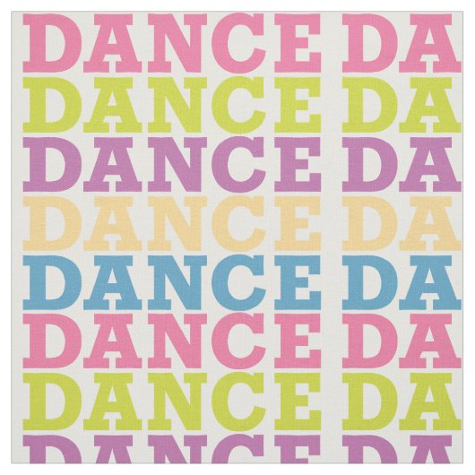 Dance Text Pattern Stof (Swatch)