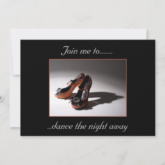 Dance the Night Away Party Invitation Kaart (Voorkant)