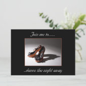 Dance the Night Away Party Invitation Kaart (Staand voorkant)