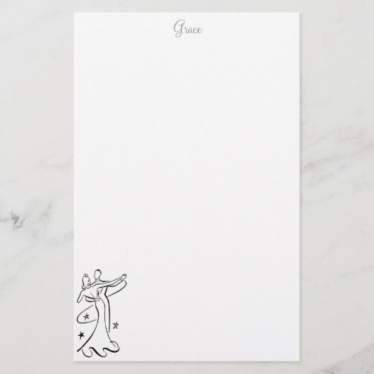 Dance the Night Away Personalized Stationery Briefpapier (Voorkant)