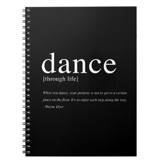 Dance Through Life, Inspirerend prijsopgave Notitieboek (Voorkant)