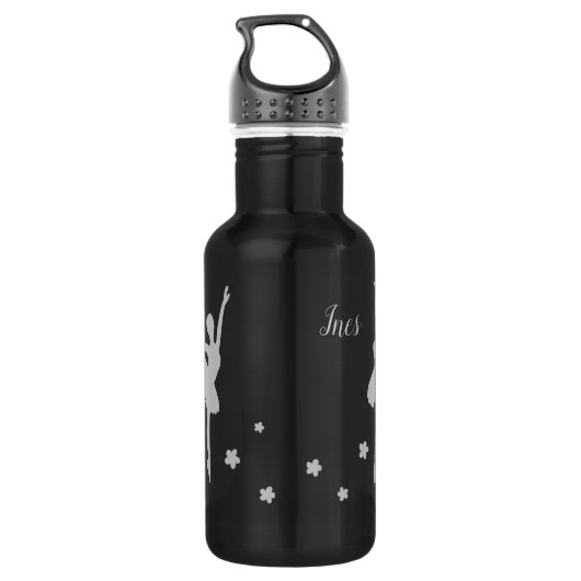 Dance Through Life Quote Dancer Gift Ballerina Waterfles (Achterkant)