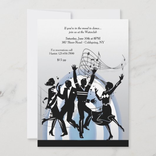 Dance to the Music Invitation Kaart (Voorkant)