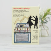 Dance to the Music Party Invitation Kaart (Staand voorkant)