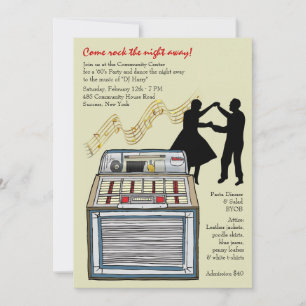 Dance to the Music Party Invitation Kaart