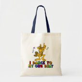 Dance to Your Ewn Beat Funky Cat Autism Pride Tote Bag (Voorkant)