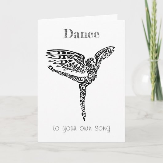 "Dance to your own Song" Angel-ontwerp Kaart (Voorkant)
