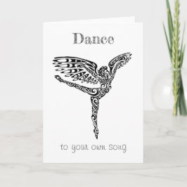 "Dance to your own Song" Angel-ontwerp Kaart
