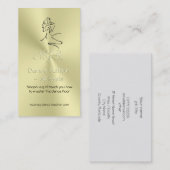 Dance Tutor, Monogram, Dancers Logo, gouden blik Visitekaartje (Voorkant / Achterkant)