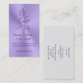Dance Tutor, Monogram, Dancers Logo, lila Visitekaartje (Voorkant / Achterkant)