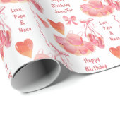 Dance Tutu en Ballet Slippers Birthday Cadeaupapier (Rol Hoek)