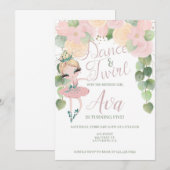 DANCE & TWIRL | BALLERINA BIRTHDAY | OVERDRACHT KAART (Voorkant / Achterkant)