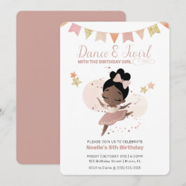 Dance & Twirl, Princess Ballerina Birthday Kaart