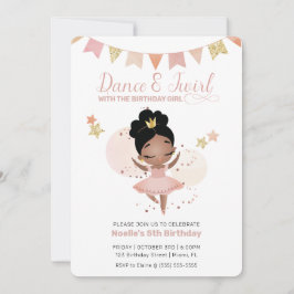 Dance & Twirl, Princess Ballerina Birthday Kaart