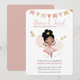 Dance & Twirl, Princess Ballerina Birthday Kaart