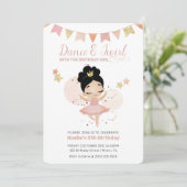 Dance & Twirl, Princess Ballerina Birthday Kaart (Staand voorkant)