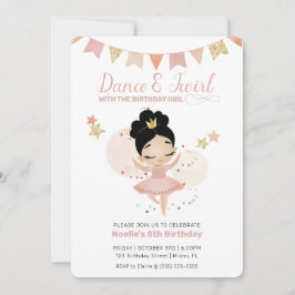 Dance & Twirl, Princess Ballerina Birthday Kaart