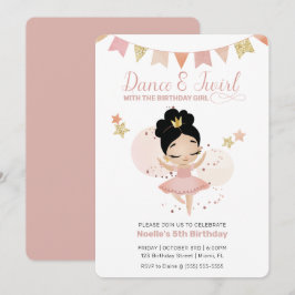 Dance & Twirl, Princess Ballerina Birthday Kaart