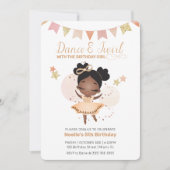 Dance & Twirl, Princess Ballerina w/Bow Birthday Kaart (Voorkant)