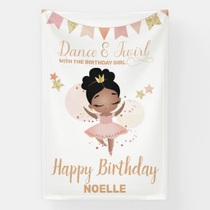 Dance & Twirl, Princess Ballerina w/Bow Birthday Spandoek