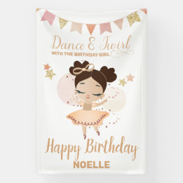 Dance & Twirl, Princess Ballerina w/Bow Birthday Spandoek