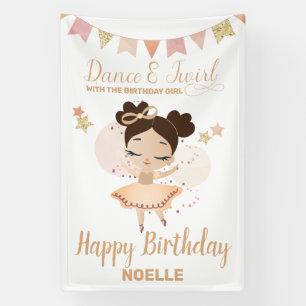Dance & Twirl, Princess Ballerina w/Bow Birthday Spandoek