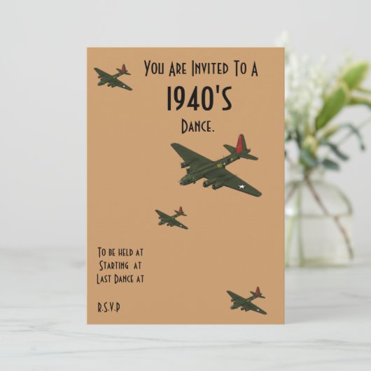 Dance-uitnodiging Kaart (Staand voorkant)