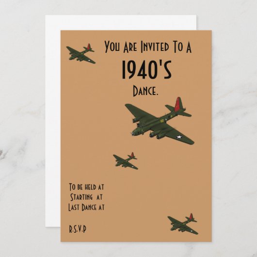 Dance-uitnodiging Kaart (Voorkant / Achterkant)