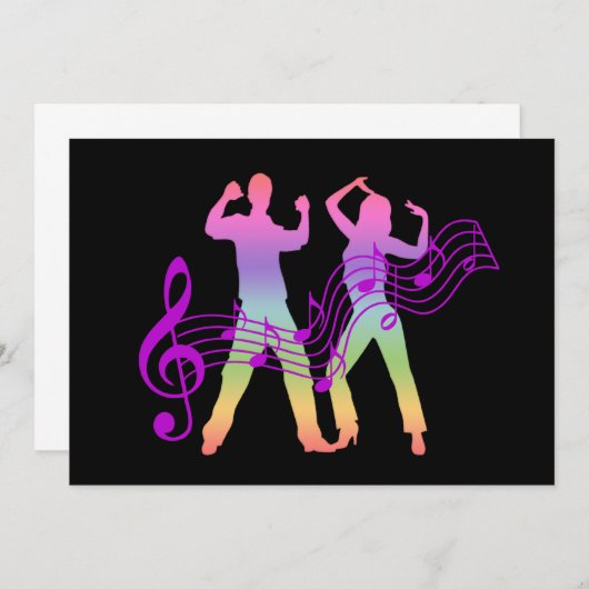 Dance-uitnodigingen Kaart (Voorkant / Achterkant)