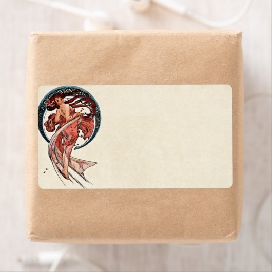 Dance van Alfons Mucha 1898 Etiket (Insitu)