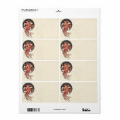 Dance van Alfons Mucha 1898 Etiket (Full Sheet)