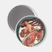 Dance van Alfons Mucha 1898 Magneet (Voorkant / Achterkant)
