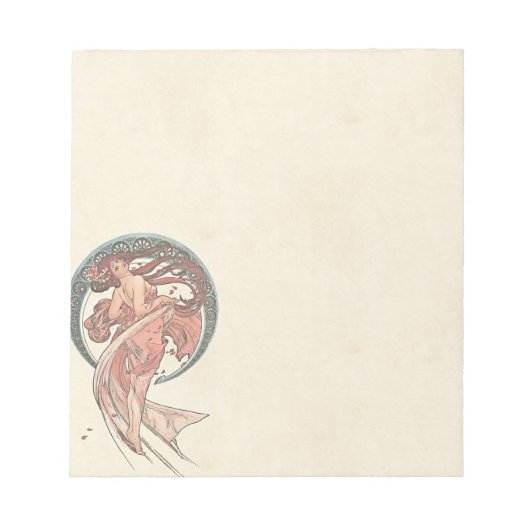 Dance van Alfons Mucha 1898 Notitieblok (Voorkant)