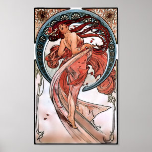 Dance van Alfons Mucha 1898 Poster