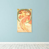 Dance van Alphonse Mucha Canvas Afdruk (Insitu (Houten vloer))