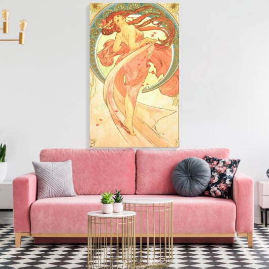  Dance van Alphonse Mucha Canvas Afdruk (Insitu (Woonkamer))